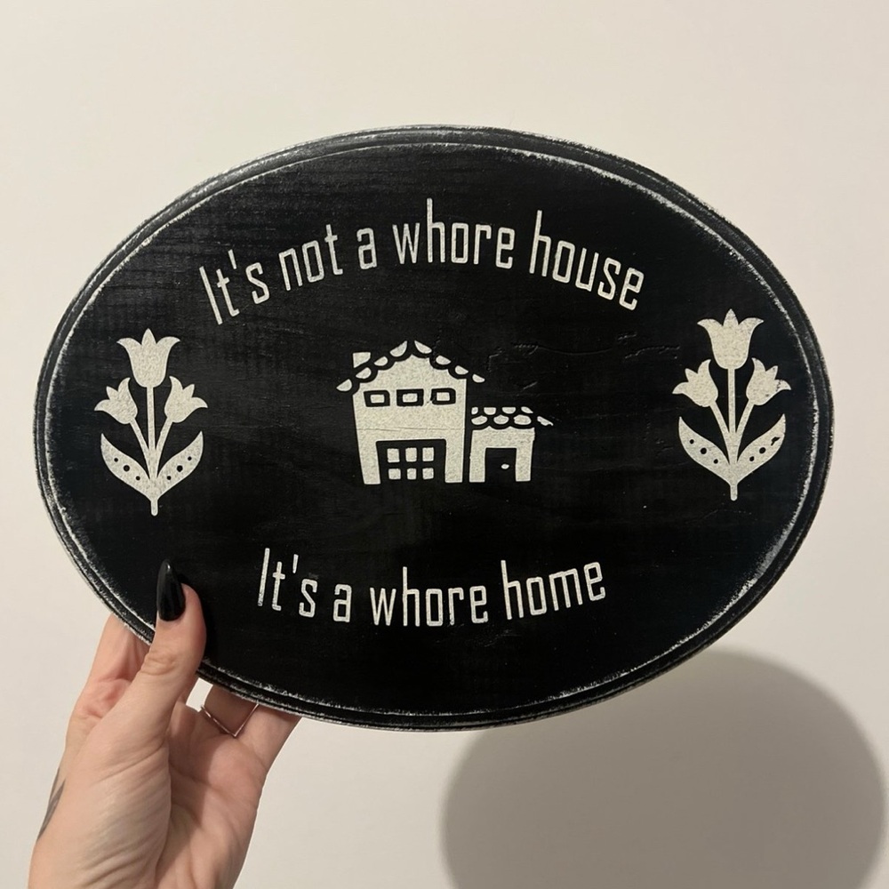 Black and White Decorative Sign
